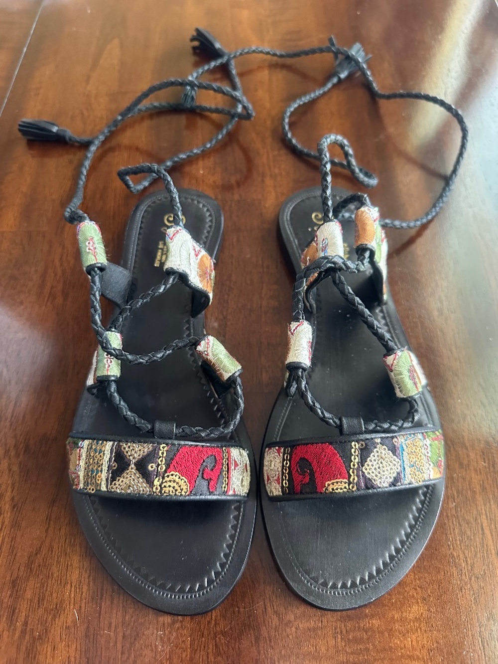 Seychelles In Flight Black Sandals Women's Size 8.5